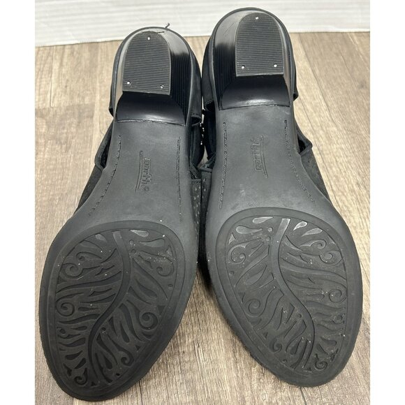 Earth Sandals Intrepid Black Leather Ankle Peep Toe Heels Shoes Womens Size 8.5B - Picture 11 of 13